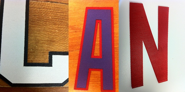 Iron/Sew On Twill LETTERS(2-Tone)